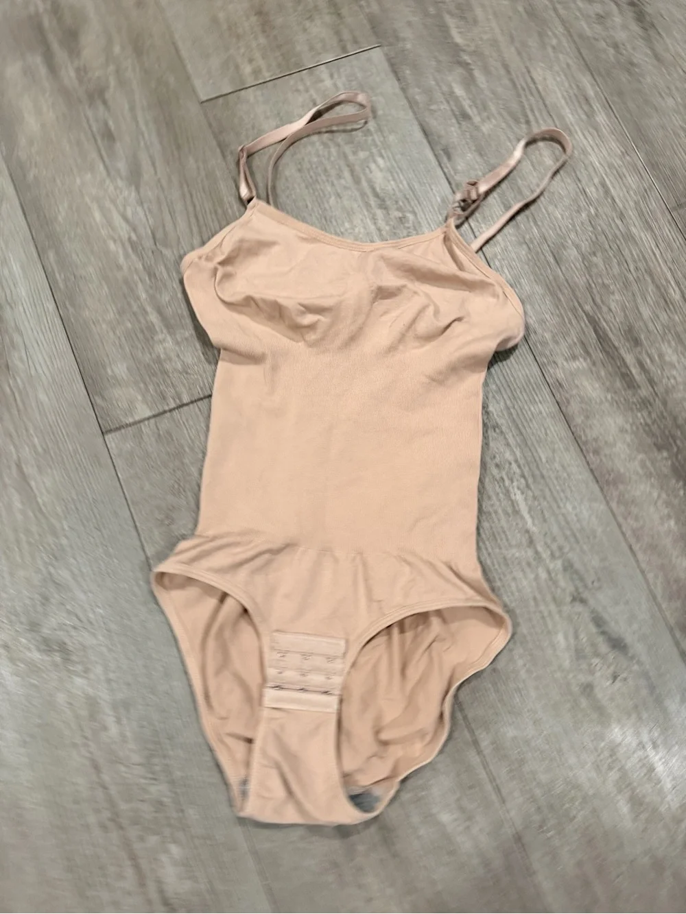 Amazon Women's Light Nude Bodysuit Shapewear with Adjustable Straps